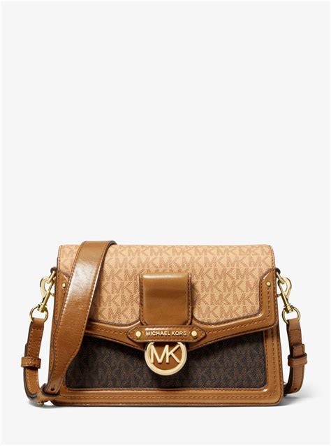 michael michael kors jessie medium logo and leather shoulder bag|Michael Kors kensington shoulder bag.